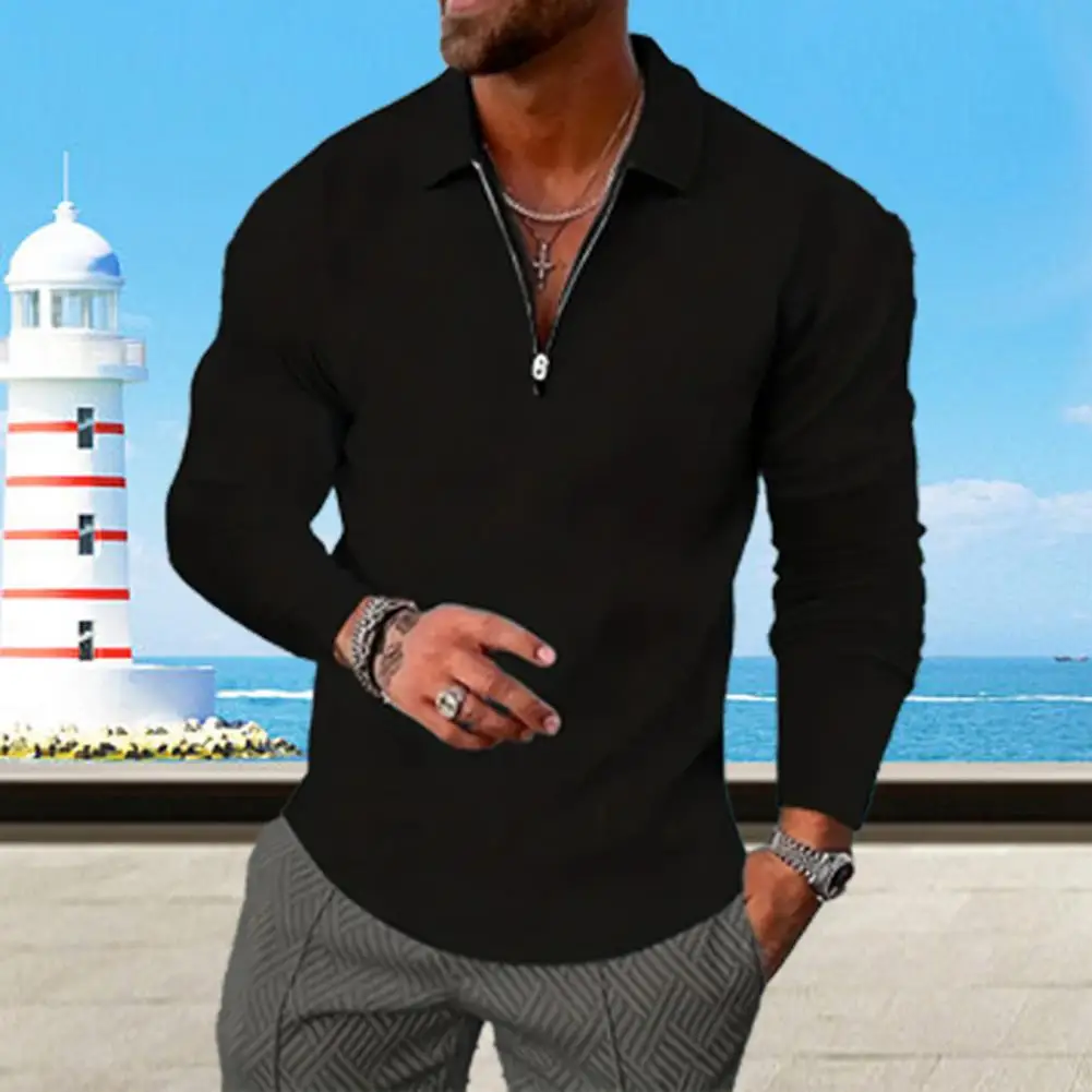 Men Slim Fit Shirt Men Shirt Soft Breathable Men's V-neck Pullover Stylish Lapel Design Slim Fit for Business Casual Wear
Men Slim Fit Shirt Men Shirt Soft Breathable Men's V-neck Pullover Stylish Lapel Design Slim Fit for Business Casual Wear