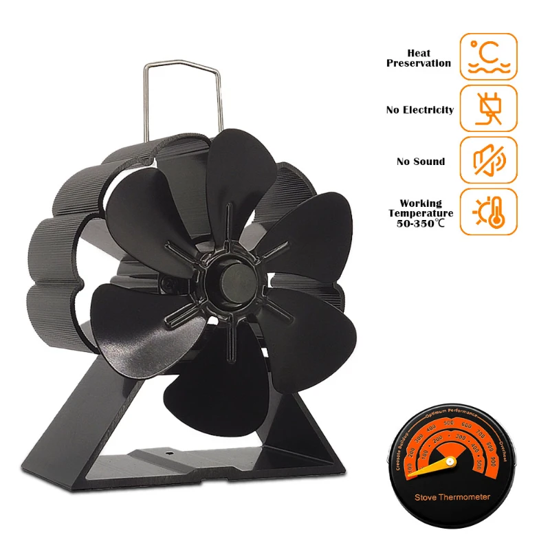 Mini 6 Blades Fireplace Fan Heat Powered Stove Fan Wood Log Burner Home Quiet Environmental Fan Tool Efficient Heat Distribute
Mini 6 Blades Fireplace Fan Heat Powered Stove Fan Wood Log Burner Home Quiet Environmental Fan Tool Efficient Heat Distribute