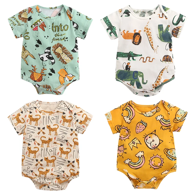 Summer Newborn Bodysuits for Baby Boys Girls Bodysuit Cartoon Cotton Unisex Short Sleeve Jumpsuit Infant Outfits Clothes Bebes
Summer Newborn Bodysuits for Baby Boys Girls Bodysuit Cartoon Cotton Unisex Short Sleeve Jumpsuit Infant Outfits Clothes Bebes