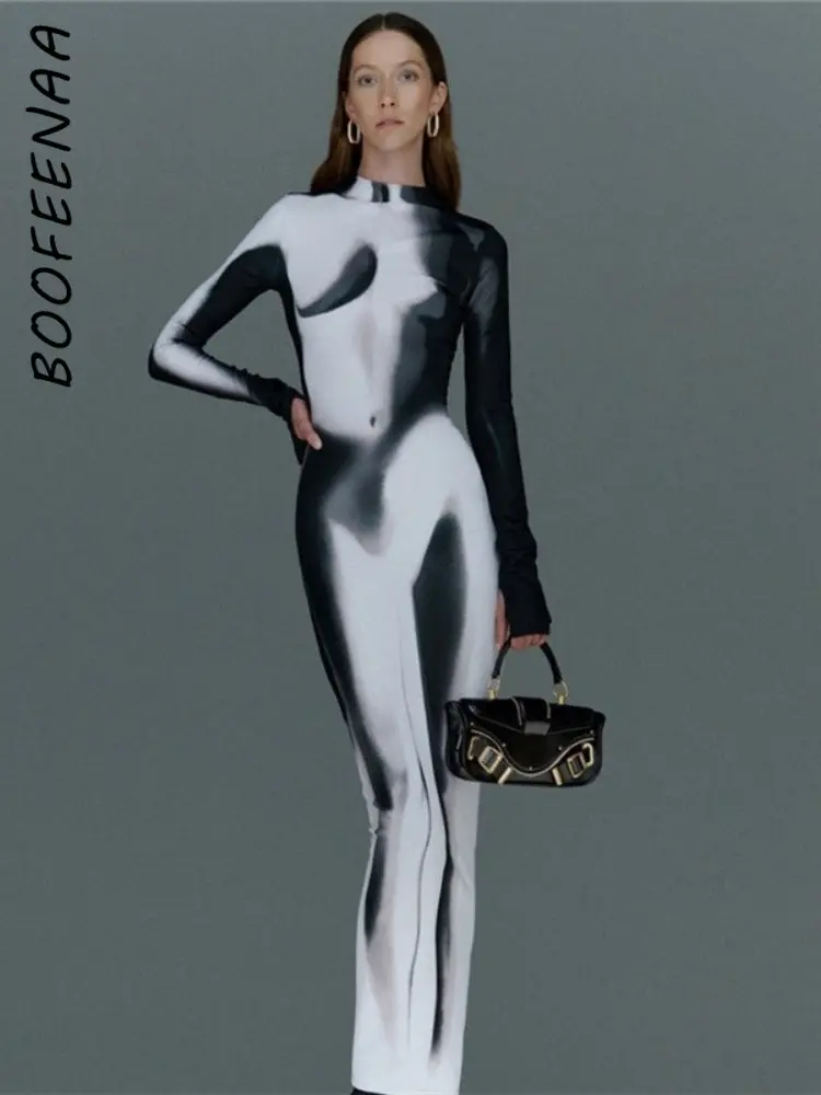 BOOFEENAA, облегающие Макси-платья с длинным рукавом и 3D принтом для женщин, коктейльное вечерние, элегантное сексуальное вечернее платье, женск...
BOOFEENAA, облегающие Макси-платья с длинным рукавом и 3D принтом для женщин, коктейльное вечерние, элегантное сексуальное вечернее платье, женск...