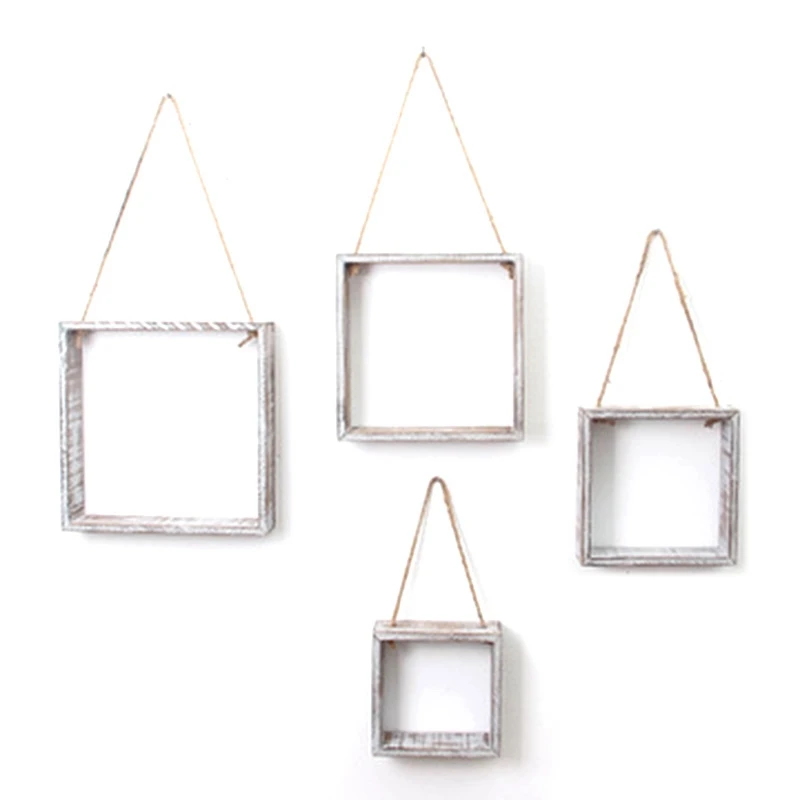 4Pcs Floating Hanging Square Shelves Wall Mounted Rustic Wood Cube Display Shelf Shadow Boxes Decorative Boho Home Decor
4Pcs Floating Hanging Square Shelves Wall Mounted Rustic Wood Cube Display Shelf Shadow Boxes Decorative Boho Home Decor