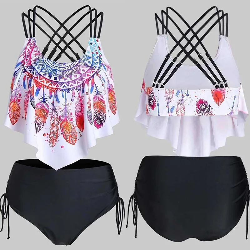 New High Waist Fashion Sexy Transparent Ruffled Swimsuit Women's Bikini Split Suit
New High Waist Fashion Sexy Transparent Ruffled Swimsuit Women's Bikini Split Suit