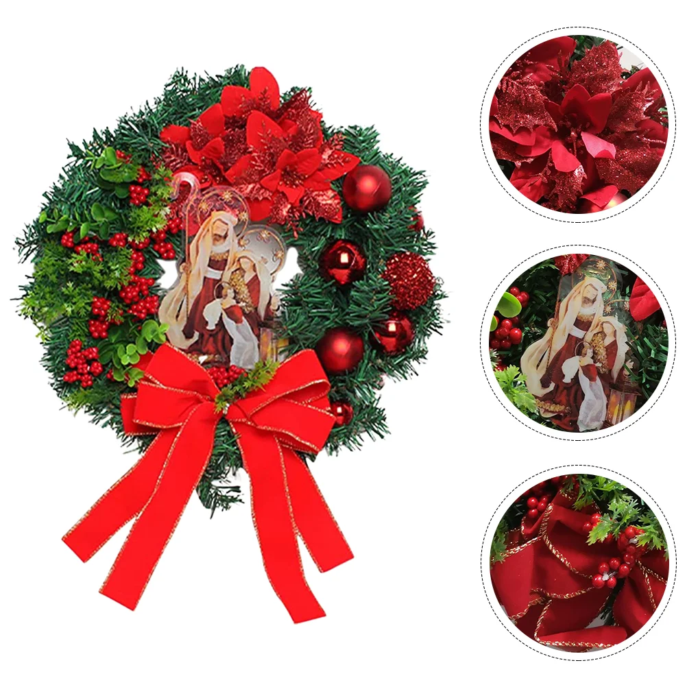 Jesus Christmas Wreath Wall Pendant Garland Xmas Supply Flower Artificial The Lid
Jesus Christmas Wreath Wall Pendant Garland Xmas Supply Flower Artificial The Lid