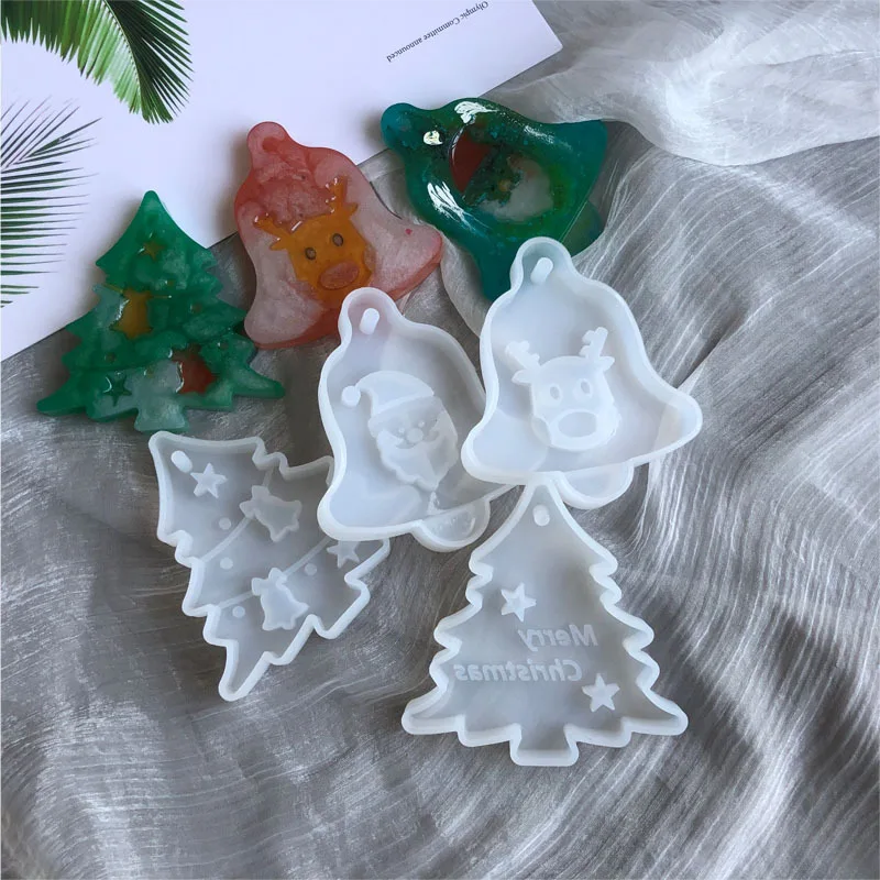3D Christmas Snowman Bells Silicone Mold Handmade Christmas Trees Epoxy Resin Mould Storage Tray Gypsum Casting Molds Craft Tool
3D Christmas Snowman Bells Silicone Mold Handmade Christmas Trees Epoxy Resin Mould Storage Tray Gypsum Casting Molds Craft Tool