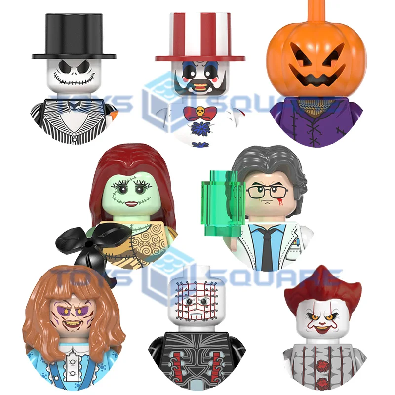 The Pumpkin King Jack Skellington Sally Spaulding Animator Hellraiser Hellraiser Model Building Blocks MOC Bricks Set Gifts Toys
The Pumpkin King Jack Skellington Sally Spaulding Animator Hellraiser Hellraiser Model Building Blocks MOC Bricks Set Gifts Toys