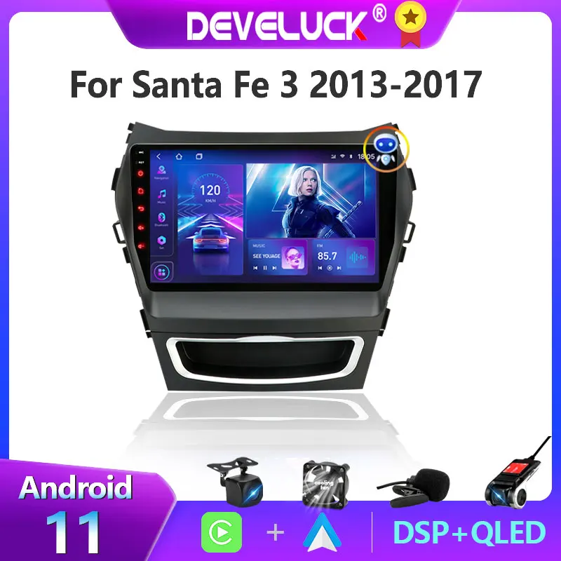 Android 11 2 din Car Radio Multimedia Player For Hyundai Santa Fe 3 Grand 2012-2017 GPS Navigaion Carpaly Auto DVD QLED Screen
Android 11 2 din Car Radio Multimedia Player For Hyundai Santa Fe 3 Grand 2012-2017 GPS Navigaion Carpaly Auto DVD QLED Screen