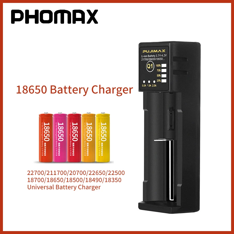 Зарядное устройство PHOMAX 18650 с встроенным устройством для зарядки аккумуляторов 18700, 18500, 18490, универсальное зарядное устройство для перезаряжаемых литиевых батарей
Зарядное устройство PHOMAX 18650 с встроенным устройством для зарядки аккумуляторов 18700, 18500, 18490, универсальное зарядное устройство для перезаряжаемых литиевых батарей
