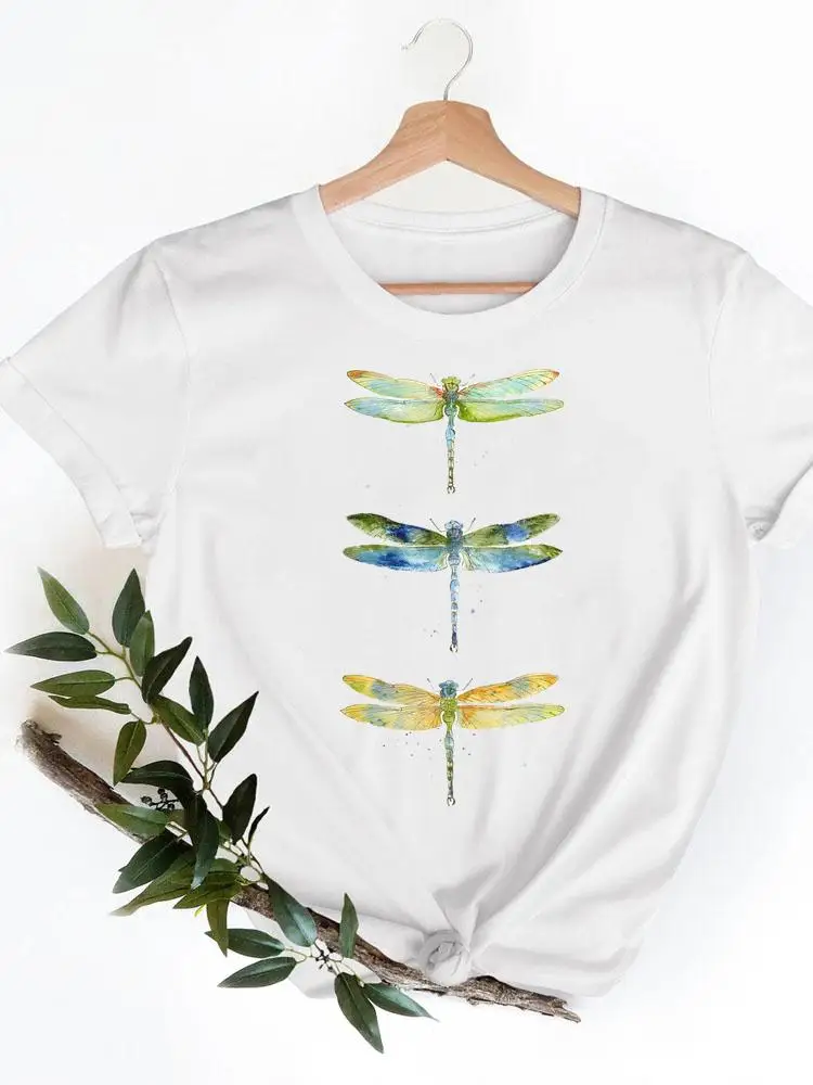 Женская футболка с коротким рукавом Dragonfly, Повседневная летняя футболка с графическим принтом, в стиле 90-х 
Женская футболка с коротким рукавом Dragonfly, Повседневная летняя футболка с графическим принтом, в стиле 90-х