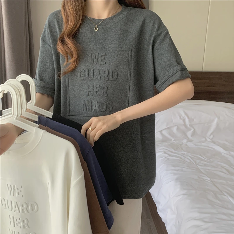 Summer cotton Women T-shirts Casual Short Sleeve oversized 3d Letter print y2k tops unisex fashion Clothes woman Graphic T Shirt
Summer cotton Women T-shirts Casual Short Sleeve oversized 3d Letter print y2k tops unisex fashion Clothes woman Graphic T Shirt