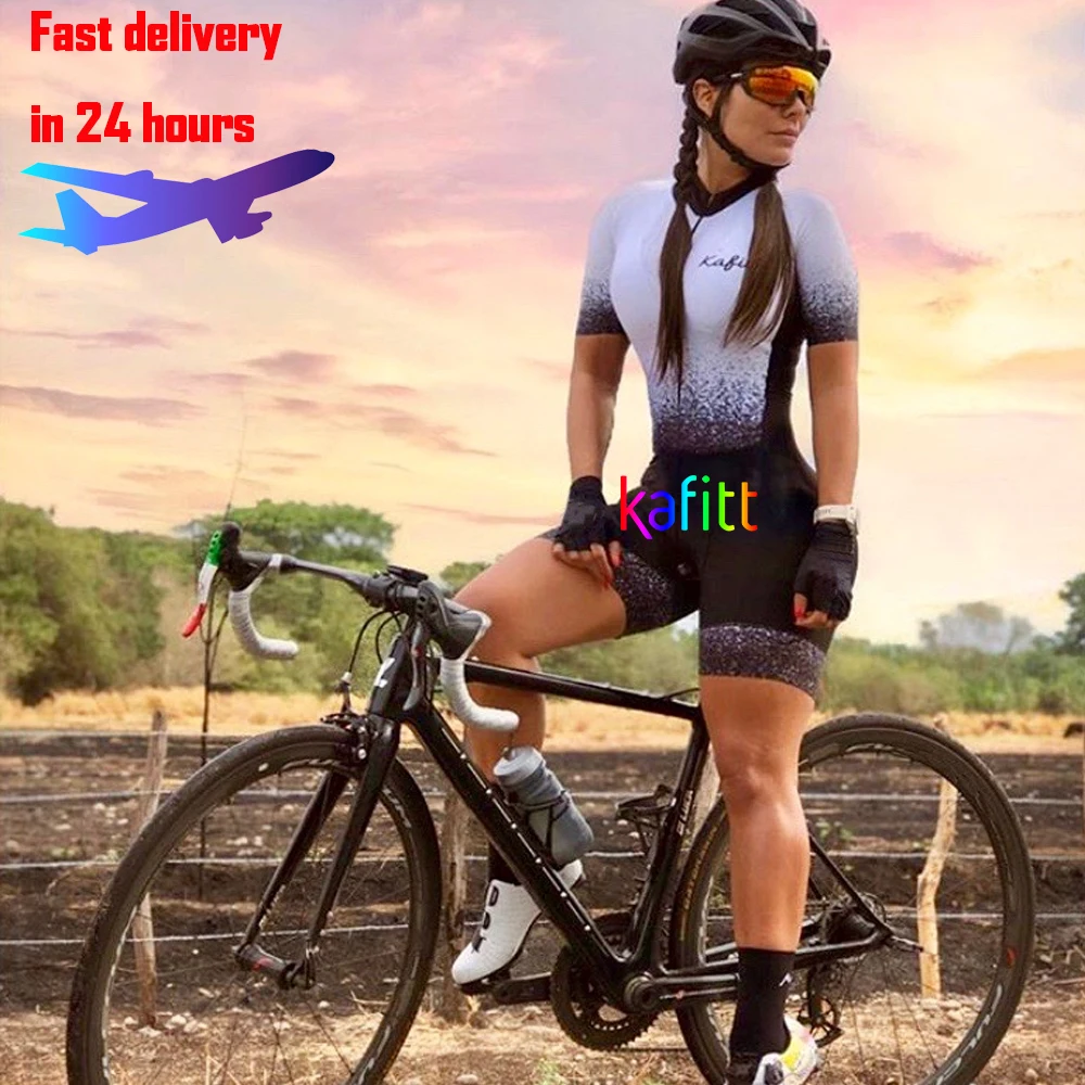 2021Kafitt Women‘s Professional Triathlon Suit Clothes Cycling Skinsuits Body Maillot Ropa Ciclismo Rompers Jumpsuit Kits Summer
2021Kafitt Women‘s Professional Triathlon Suit Clothes Cycling Skinsuits Body Maillot Ropa Ciclismo Rompers Jumpsuit Kits Summer