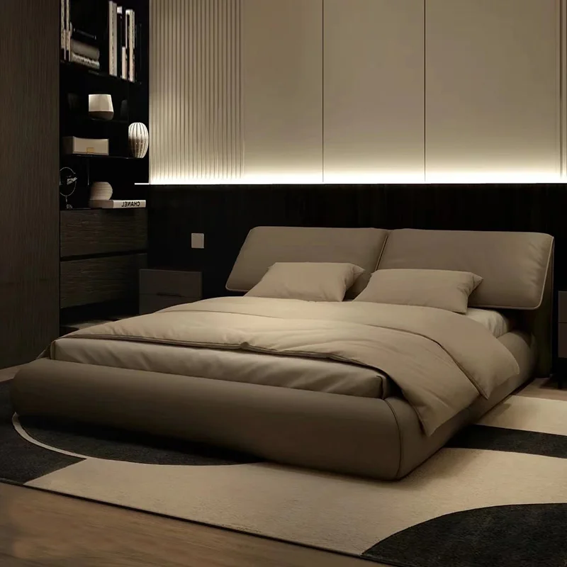 Italian extremely simple leather bed light extravagant simple soft bag big bed high-end Internet celebrity bed
Italian extremely simple leather bed light extravagant simple soft bag big bed high-end Internet celebrity bed