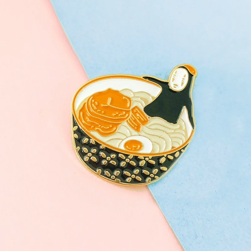 Spirited Away No Face Ramen Bath Brooch Metal Badge Lapel Pin Jacket Jeans Fashion Jewelry Accessories Gift
Spirited Away No Face Ramen Bath Brooch Metal Badge Lapel Pin Jacket Jeans Fashion Jewelry Accessories Gift