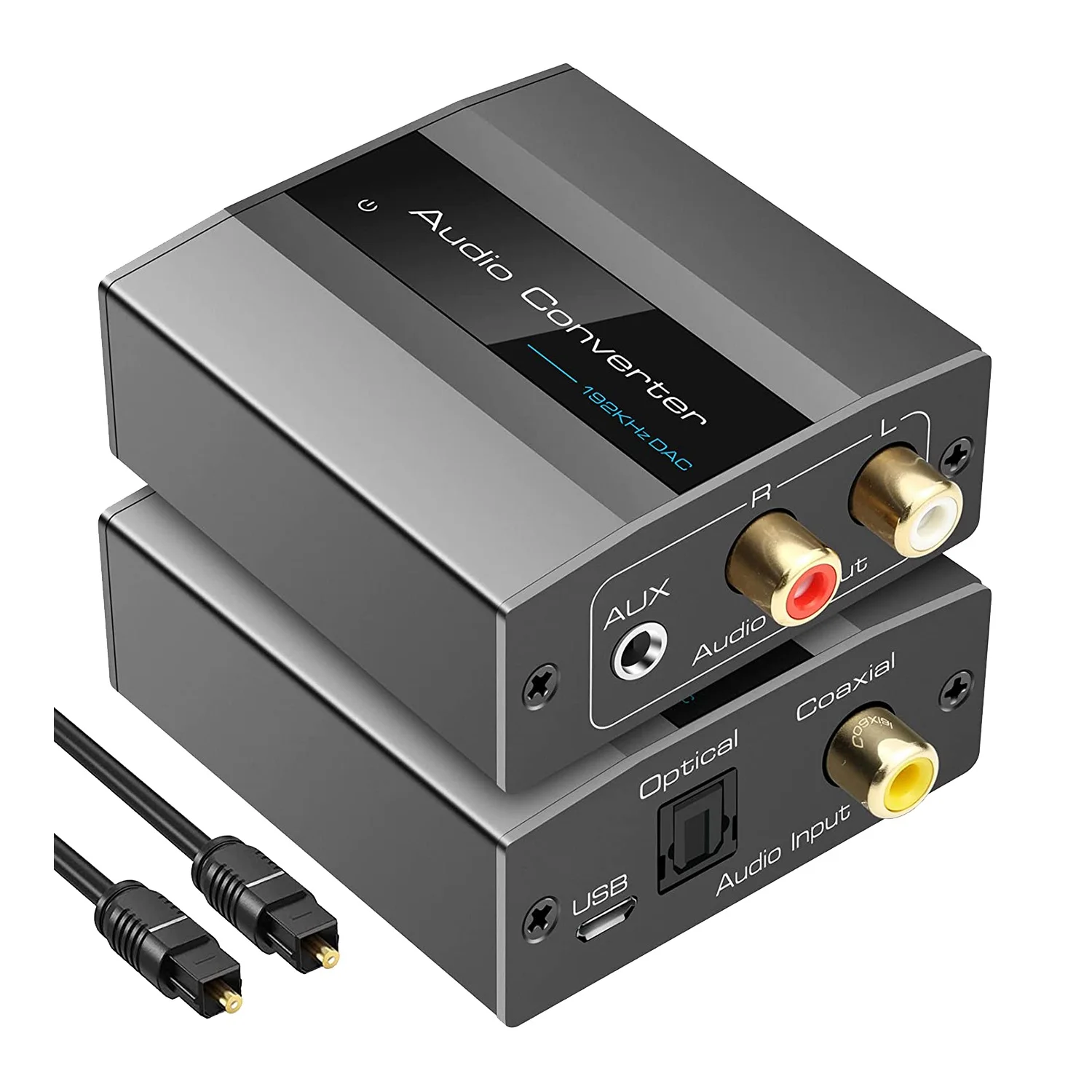 Optical to RCA Converter Audio Converter Digital to Analog Audio Coaxial to RCA Adapter 3.5mm AUX with Optical Cable
Optical to RCA Converter Audio Converter Digital to Analog Audio Coaxial to RCA Adapter 3.5mm AUX with Optical Cable