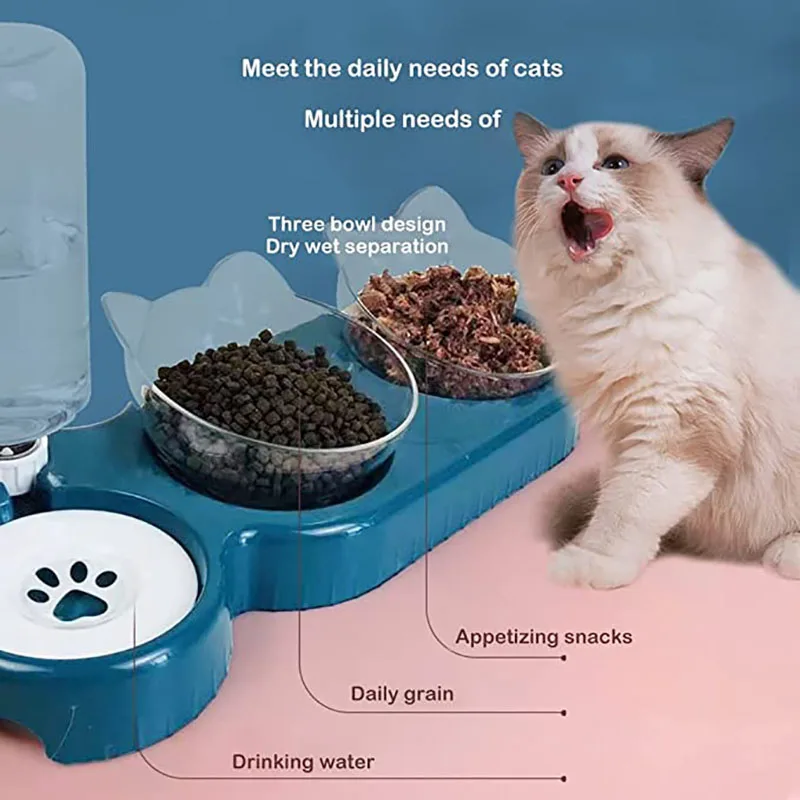Ulmpp Cat Bowl 3in1 with Stand Automatic Water Dispenser Pet Kitten Puppy Dry Wet Food Feeding 15° Tilt Dish Feeder Dog Supplies
Ulmpp Cat Bowl 3in1 with Stand Automatic Water Dispenser Pet Kitten Puppy Dry Wet Food Feeding 15° Tilt Dish Feeder Dog Supplies