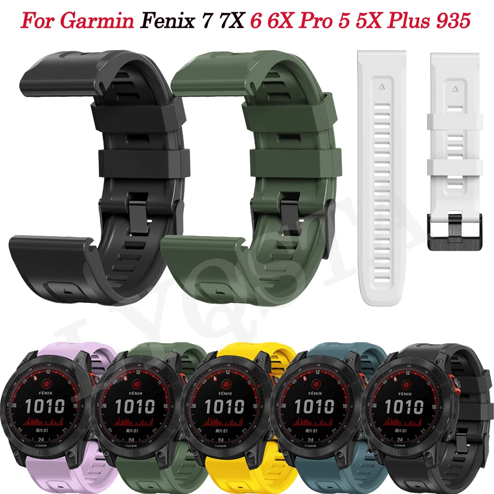 Ремешок для смарт-часов Garmin Fenix 7 7X 6 6X 5 5X 5 plus 3HR Forerunner 935 945, быстросъемный силиконовый браслет на запястье, 26 мм 22 мм
Ремешок для смарт-часов Garmin Fenix 7 7X 6 6X 5 5X 5 plus 3HR Forerunner 935 945, быстросъемный силиконовый браслет на запястье, 26 мм 22 мм