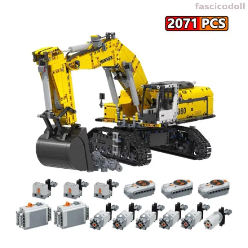 Fascicodoll Excavator 2071PCS RC Building Blocks Toys for Adult Bricks Track Vehicle Machine Engineering Car Gifts Kids
Fascicodoll Excavator 2071PCS RC Building Blocks Toys for Adult Bricks Track Vehicle Machine Engineering Car Gifts Kids