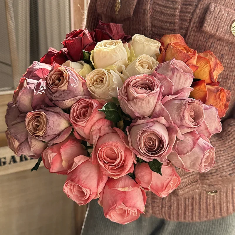 6pcs/lot Rose buds artificial dry-burned roses living room wedding decoration rose fake flowers wedding hand bouquets
6pcs/lot Rose buds artificial dry-burned roses living room wedding decoration rose fake flowers wedding hand bouquets