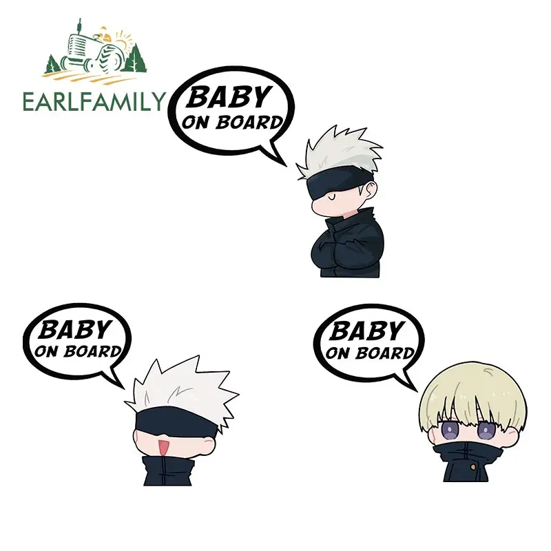 EARLFAMILY 13cm x 11.1cm for Baby On Board Jujutsu Kaisen Car Stickers Fashionable Scratch-Proof Decals Anime Car Goods
EARLFAMILY 13cm x 11.1cm for Baby On Board Jujutsu Kaisen Car Stickers Fashionable Scratch-Proof Decals Anime Car Goods