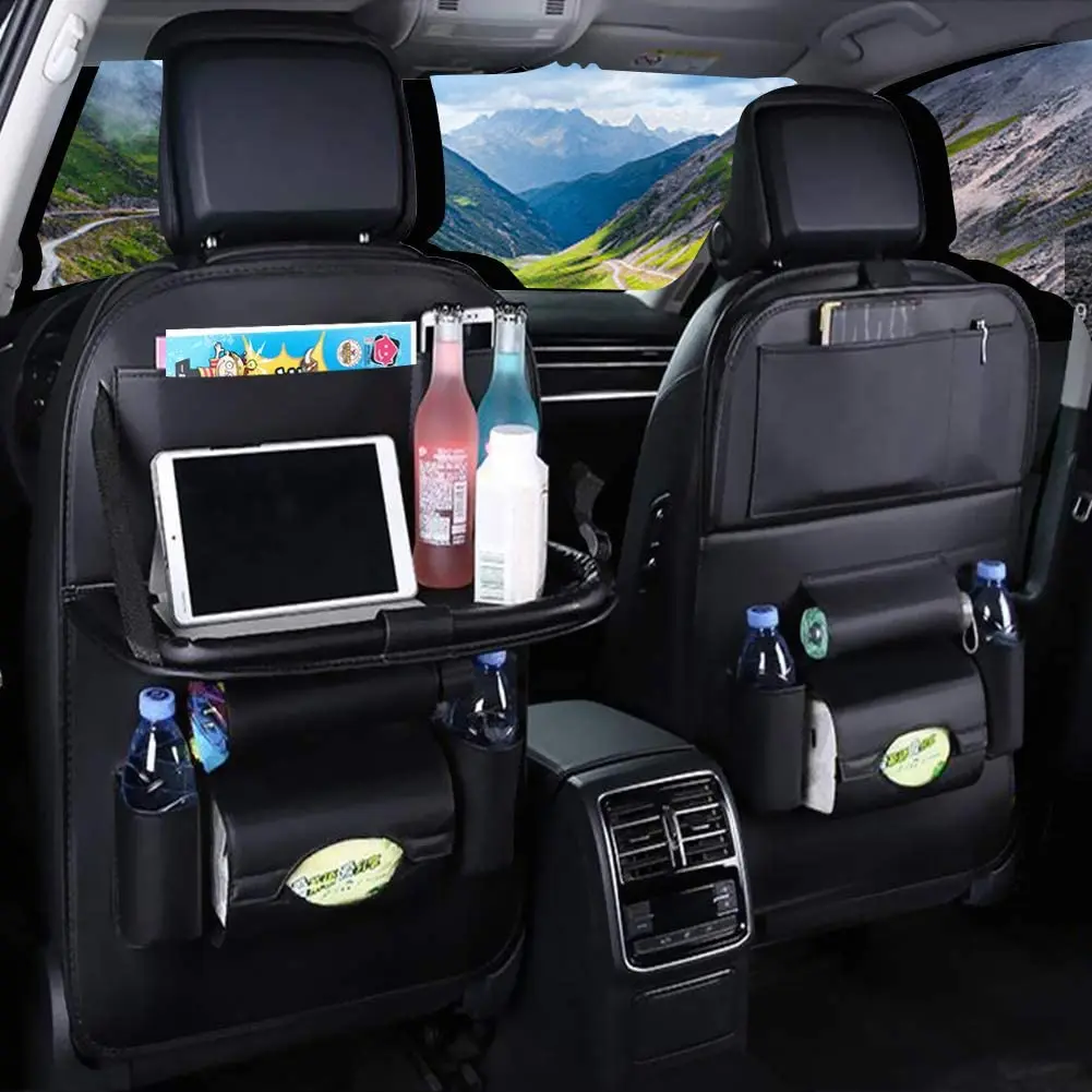 Car Seat Back Storage Bag With Foldable Table Tray Leather Car Seat Back Protector Bracket Travel Storage Bag Car Accessory
Car Seat Back Storage Bag With Foldable Table Tray Leather Car Seat Back Protector Bracket Travel Storage Bag Car Accessory