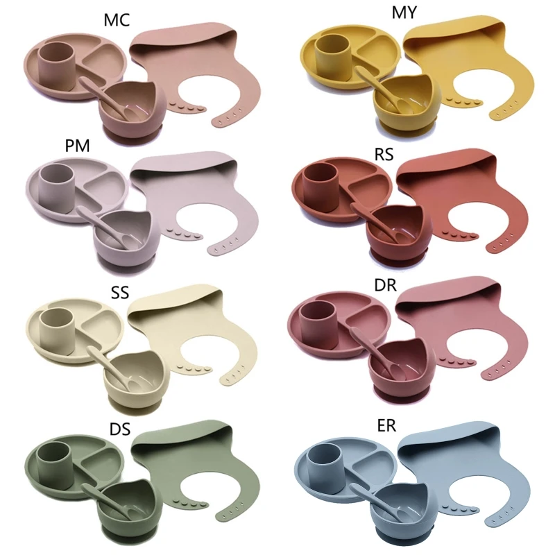 Q81A 5Pcs Baby Силиконовая чашка Кормушка Нагрудники Набор посуды Водонепроницаемая ложка Посуда
Q81A 5Pcs Baby Силиконовая чашка Кормушка Нагрудники Набор посуды Водонепроницаемая ложка Посуда