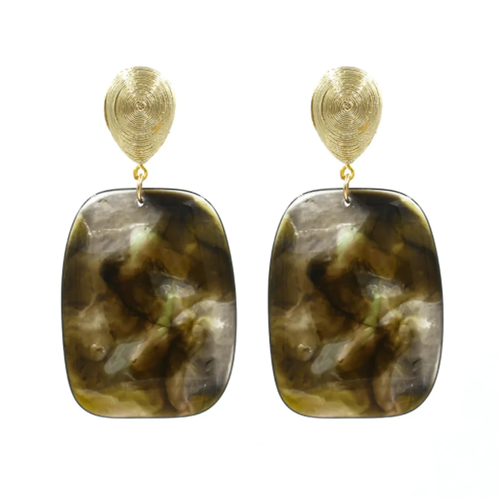 Women Fashion Exaggerated Geometric Resin Earrings For Girl Female Red White Coffee Acrylic Golden Alloy Charm Earrings Jewelry
Women Fashion Exaggerated Geometric Resin Earrings For Girl Female Red White Coffee Acrylic Golden Alloy Charm Earrings Jewelry