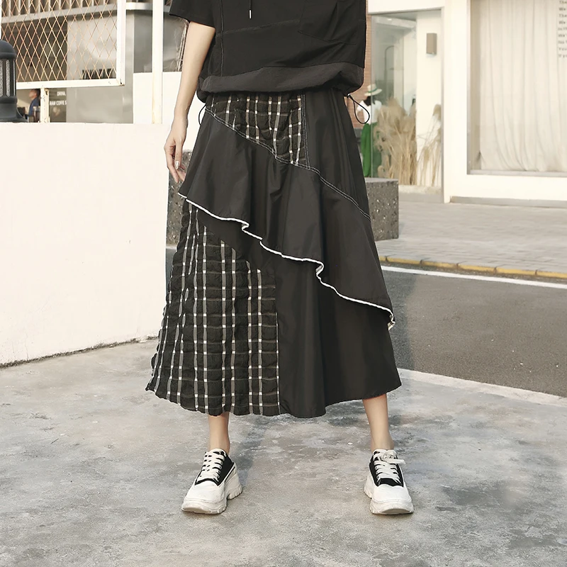 220318 Summer Retro Plaid Long Skirt Women New High Waist Contrast Color Spliced Ruffles Big Swing Skirt Tide Free Shipping
220318 Summer Retro Plaid Long Skirt Women New High Waist Contrast Color Spliced Ruffles Big Swing Skirt Tide Free Shipping