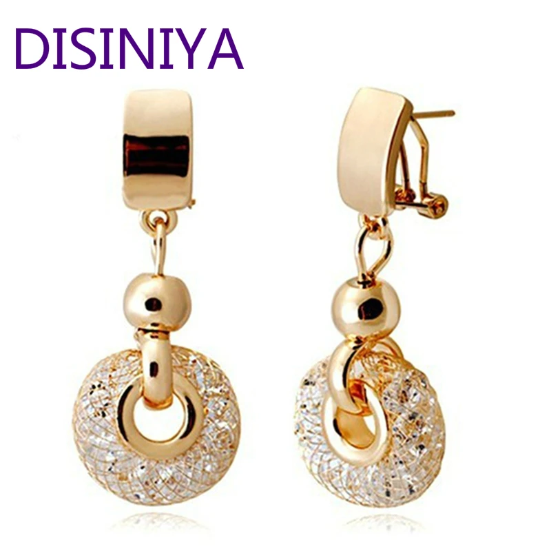 New Luxury 18K Gold-Plated Rose Gold Pendant Earrings Champagne Silk Zircon Crystal Women's Wedding Fashion Jewelry Yie198
New Luxury 18K Gold-Plated Rose Gold Pendant Earrings Champagne Silk Zircon Crystal Women's Wedding Fashion Jewelry Yie198