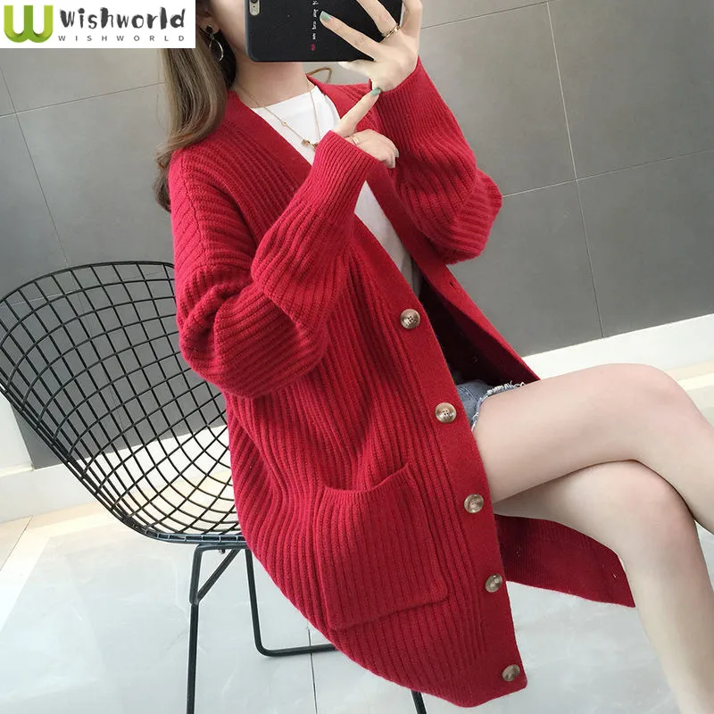 Knitted Cardigan Women's Spring and Autumn 2022 New Korean Version Loose Style Foreign Style Medium Length Sweater Coat
Knitted Cardigan Women's Spring and Autumn 2022 New Korean Version Loose Style Foreign Style Medium Length Sweater Coat