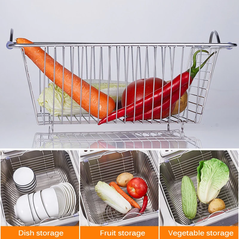 Drain Basket Stainless Steel Sink Drain Box Vegetable Wash Basin Filter Basket Dishwashing Storage Rack Kitchen Sink Accessories
Drain Basket Stainless Steel Sink Drain Box Vegetable Wash Basin Filter Basket Dishwashing Storage Rack Kitchen Sink Accessories