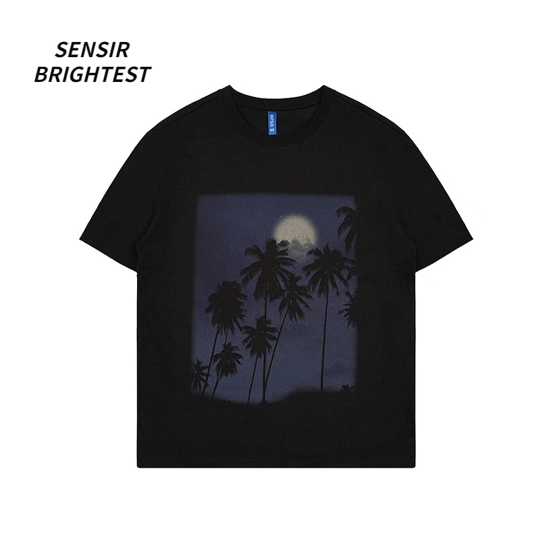 2023 Spring And Summer New Tide Brand Loose Edition 230g Cotton Short Sleeve Palm Tree Printing Male
2023 Spring And Summer New Tide Brand Loose Edition 230g Cotton Short Sleeve Palm Tree Printing Male