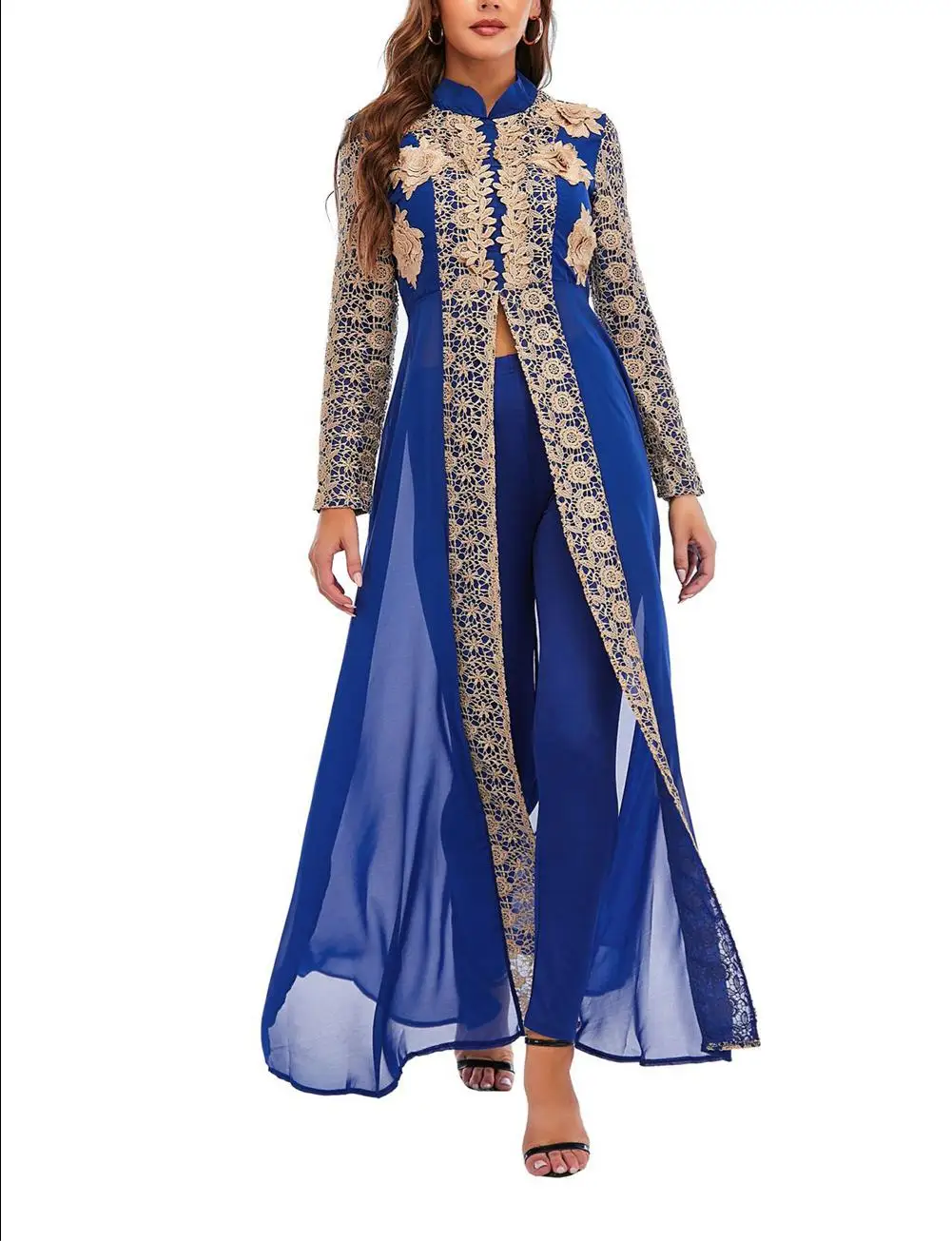 Dubai Muslim Sets Dress Kaftan Turkish Islamic Clothing Chiffon Small Stand Collar Long Sleeve Dresses For Women Robe
Dubai Muslim Sets Dress Kaftan Turkish Islamic Clothing Chiffon Small Stand Collar Long Sleeve Dresses For Women Robe
