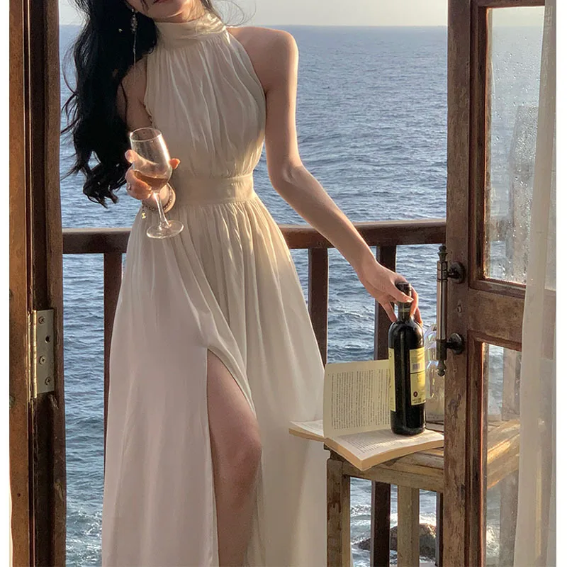 Summer Elegant Women Long Dress Gentle Sleeveless Chiffion Midi Dress Fashion Sexy Women Dress Beach Dress Sundress Casual
Summer Elegant Women Long Dress Gentle Sleeveless Chiffion Midi Dress Fashion Sexy Women Dress Beach Dress Sundress Casual