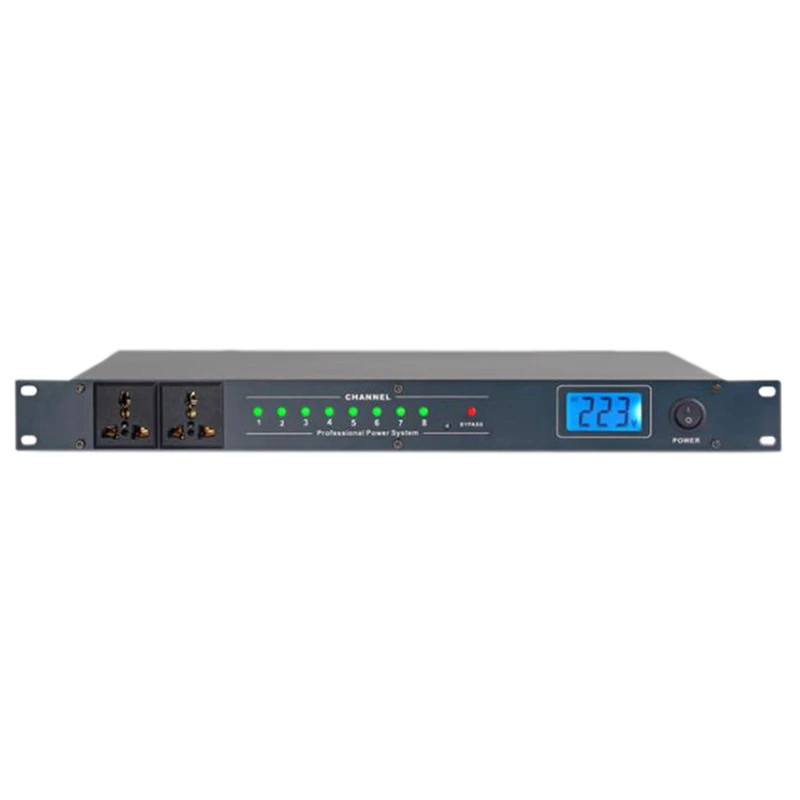 8 Outlet Power Sequencer Conditioner Rack Mount Pro Audio Digital Power Regulator Voltage Readout Surge Protector
8 Outlet Power Sequencer Conditioner Rack Mount Pro Audio Digital Power Regulator Voltage Readout Surge Protector