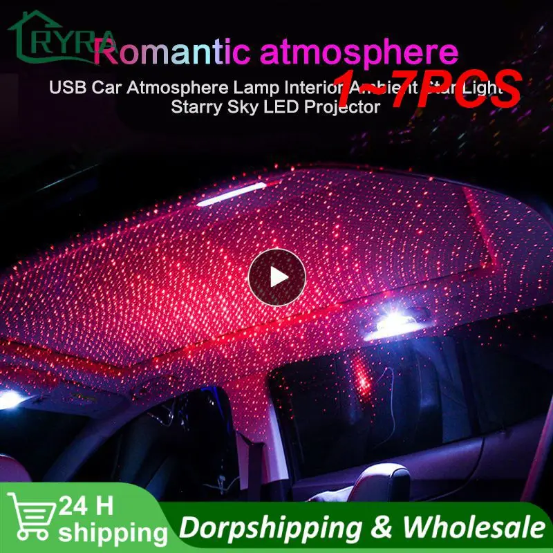 1~7PCS Mini LED Car Roof Star Night Light Projector Atmosphere Galaxy Lamp USB Decorative Adjustable For Auto Roof Room Ceiling
1~7PCS Mini LED Car Roof Star Night Light Projector Atmosphere Galaxy Lamp USB Decorative Adjustable For Auto Roof Room Ceiling