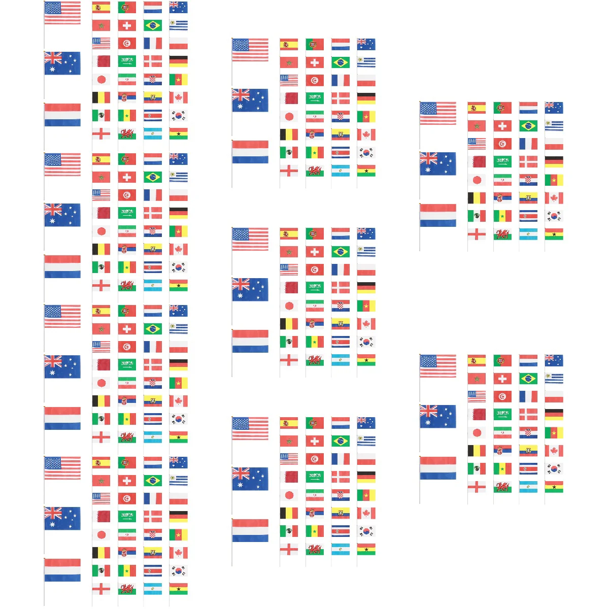 288 PCS Hand Held Small National Flag On Stick International World Country Stick Flags Banners for Bar Party Decoration
288 PCS Hand Held Small National Flag On Stick International World Country Stick Flags Banners for Bar Party Decoration