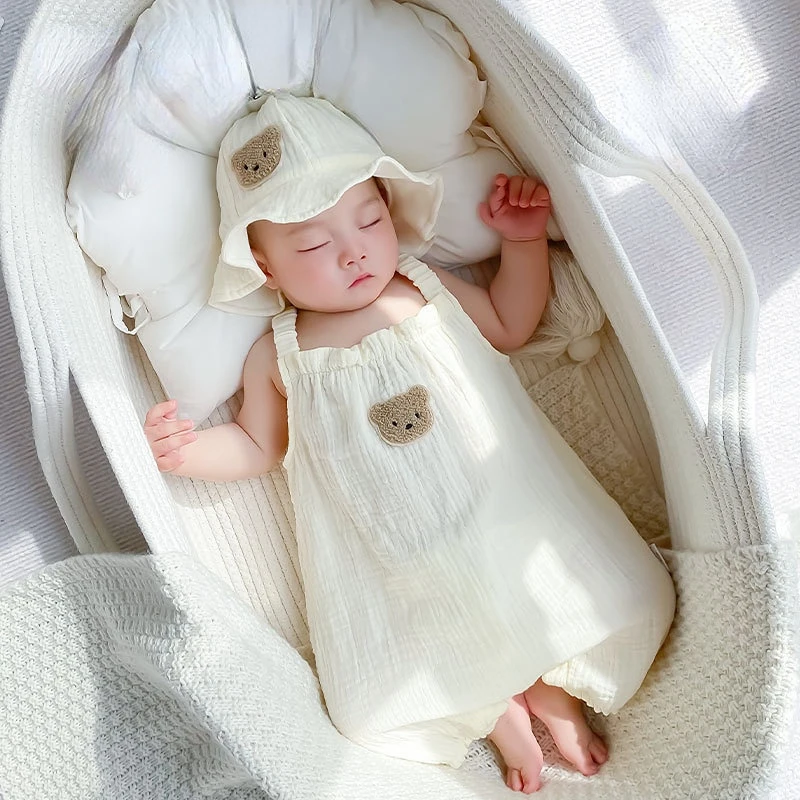 Комбинезоны для новорожденных девочек и мальчиков весна-лето комбинезон с мультяшным рисунком и шапкой Детский комбинезон без рукавов Одежда
Комбинезоны для новорожденных девочек и мальчиков весна-лето комбинезон с мультяшным рисунком и шапкой Детский комбинезон без рукавов Одежда