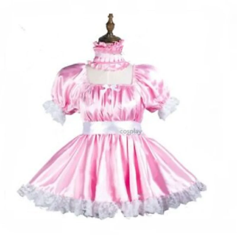 The new pink and white sissy maid silk dress can be customized by locking role-playing clothes
The new pink and white sissy maid silk dress can be customized by locking role-playing clothes