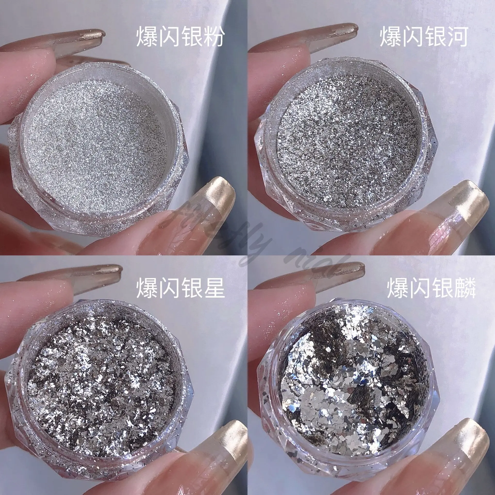 4-Sizes Glitter Silver Galaxy Scale Star Nail Shining Powder Net-0.5g Magic Mirror Glitter Sequins Broken Silver Manicure Dust F
4-Sizes Glitter Silver Galaxy Scale Star Nail Shining Powder Net-0.5g Magic Mirror Glitter Sequins Broken Silver Manicure Dust F