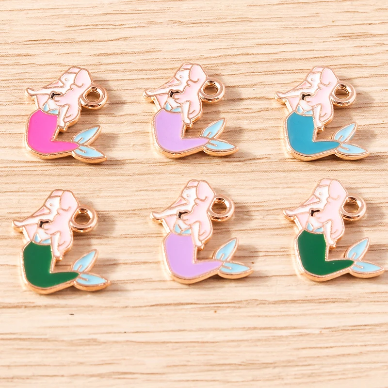 10pcs 15x15mm Cute Enamel Mermaid Charms for Jewelry Making Women Fashion Earrings Pendants Necklaces DIY Bracelets Crafts Gifts
10pcs 15x15mm Cute Enamel Mermaid Charms for Jewelry Making Women Fashion Earrings Pendants Necklaces DIY Bracelets Crafts Gifts