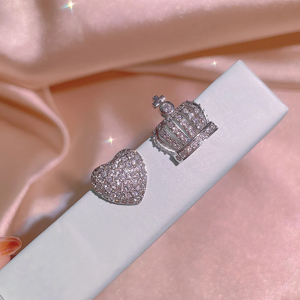S925 Sterling Silver Real Diamond Earring for Women Aros Mujer Oreja Orecchini Crown Shape Stud Earring Females
S925 Sterling Silver Real Diamond Earring for Women Aros Mujer Oreja Orecchini Crown Shape Stud Earring Females
