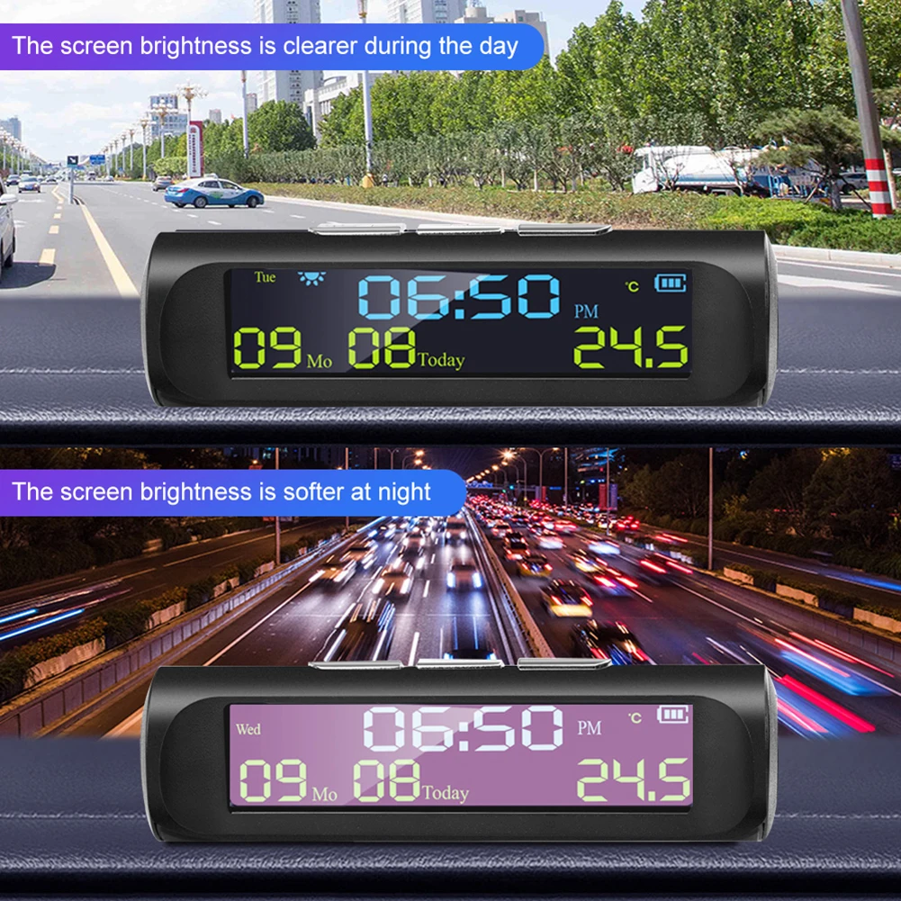 AN01 Solar TPMS Car Tire Pressure Monitoring System TMPS In-Car Temperature Display Car Digital Clock With Date
AN01 Solar TPMS Car Tire Pressure Monitoring System TMPS In-Car Temperature Display Car Digital Clock With Date