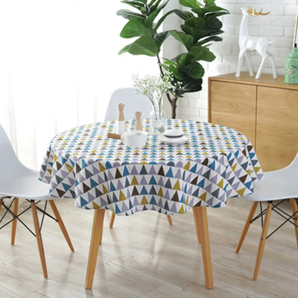 Round Colorful Tassel Cotton Linen Table Cloth Household Garden Dining Tableware Oilproof Plaid Printed Tablecloth
Round Colorful Tassel Cotton Linen Table Cloth Household Garden Dining Tableware Oilproof Plaid Printed Tablecloth