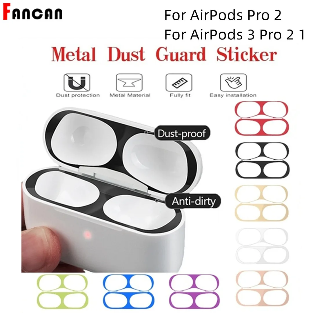 Metal Dust Guard Sticker for Apple AirPods Pro 2 Case Dust-proof Cover Sticker Anti-scratch Earbuds Film for Airpods 3 Pro 2 1
Metal Dust Guard Sticker for Apple AirPods Pro 2 Case Dust-proof Cover Sticker Anti-scratch Earbuds Film for Airpods 3 Pro 2 1