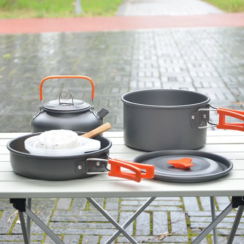 7pcs/set Portable Camping Equipment For Outdoor Hike Tourism Tableware Picnic Set Dishes Set of Pots 1-2 Persons Cookware
7pcs/set Portable Camping Equipment For Outdoor Hike Tourism Tableware Picnic Set Dishes Set of Pots 1-2 Persons Cookware