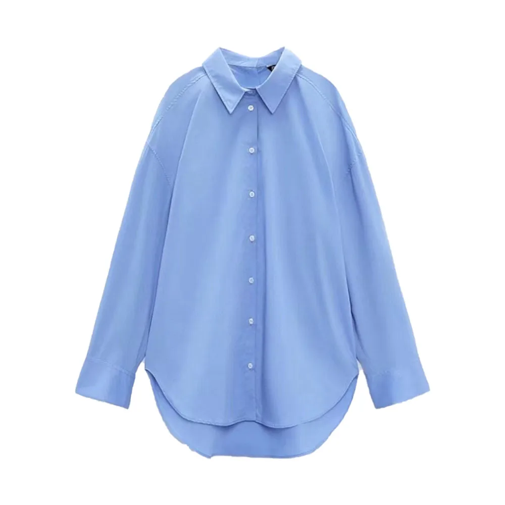 Zach AiIsa autumn new women's poplin texture lazy style versatile loose lapel long-sleeved single-breasted back button shirt
Zach AiIsa autumn new women's poplin texture lazy style versatile loose lapel long-sleeved single-breasted back button shirt