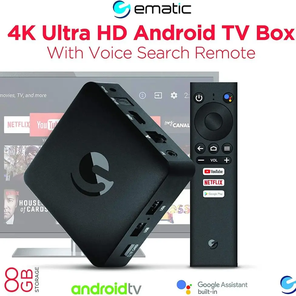 

TV Box Android 9.0 Smart Player Amlogic S905X 4K 2.4G&5G Dual Band WiFi 2GB RAM 8GB ROM Enhanced Ultra High Performance TV Box