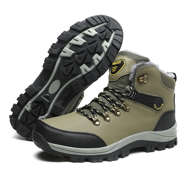 Winter Men Boots With Fur Warm Snow Non-slip Men Work Casual Shoes Waterproof Leather Sneakers High Top Ankle Boots Hiking Shoes
Winter Men Boots With Fur Warm Snow Non-slip Men Work Casual Shoes Waterproof Leather Sneakers High Top Ankle Boots Hiking Shoes