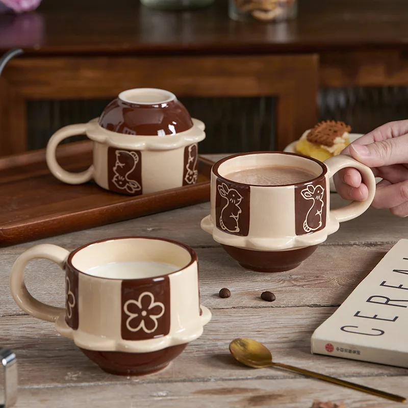 Japanese Cartoon Ceramic Cup Cute Flower Rabbit Breakfast Milk Cup High-value Coffee Cup Breakfast Cup
Japanese Cartoon Ceramic Cup Cute Flower Rabbit Breakfast Milk Cup High-value Coffee Cup Breakfast Cup