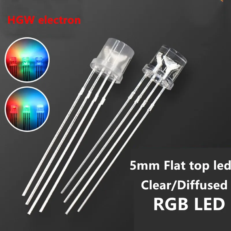 20pcs 5mm flat full-color RGB transparent sharing mist Yang Yin highlight red, green and blue leds F5 trichromatic lamp bead
20pcs 5mm flat full-color RGB transparent sharing mist Yang Yin highlight red, green and blue leds F5 trichromatic lamp bead