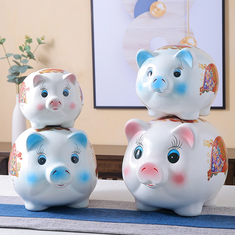Wedding Money Box Storage Adult Children Gift Cute Ceramic Pig Piggy Bank for Papper Money Cartoon Living Room hucha Home Decor
Wedding Money Box Storage Adult Children Gift Cute Ceramic Pig Piggy Bank for Papper Money Cartoon Living Room hucha Home Decor